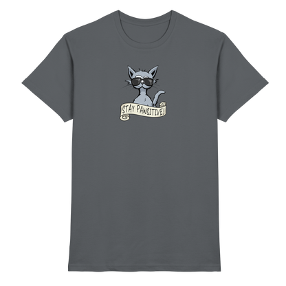 Stay Pawsitive Bleib lässig Hipster Katze - Premium Shirt
