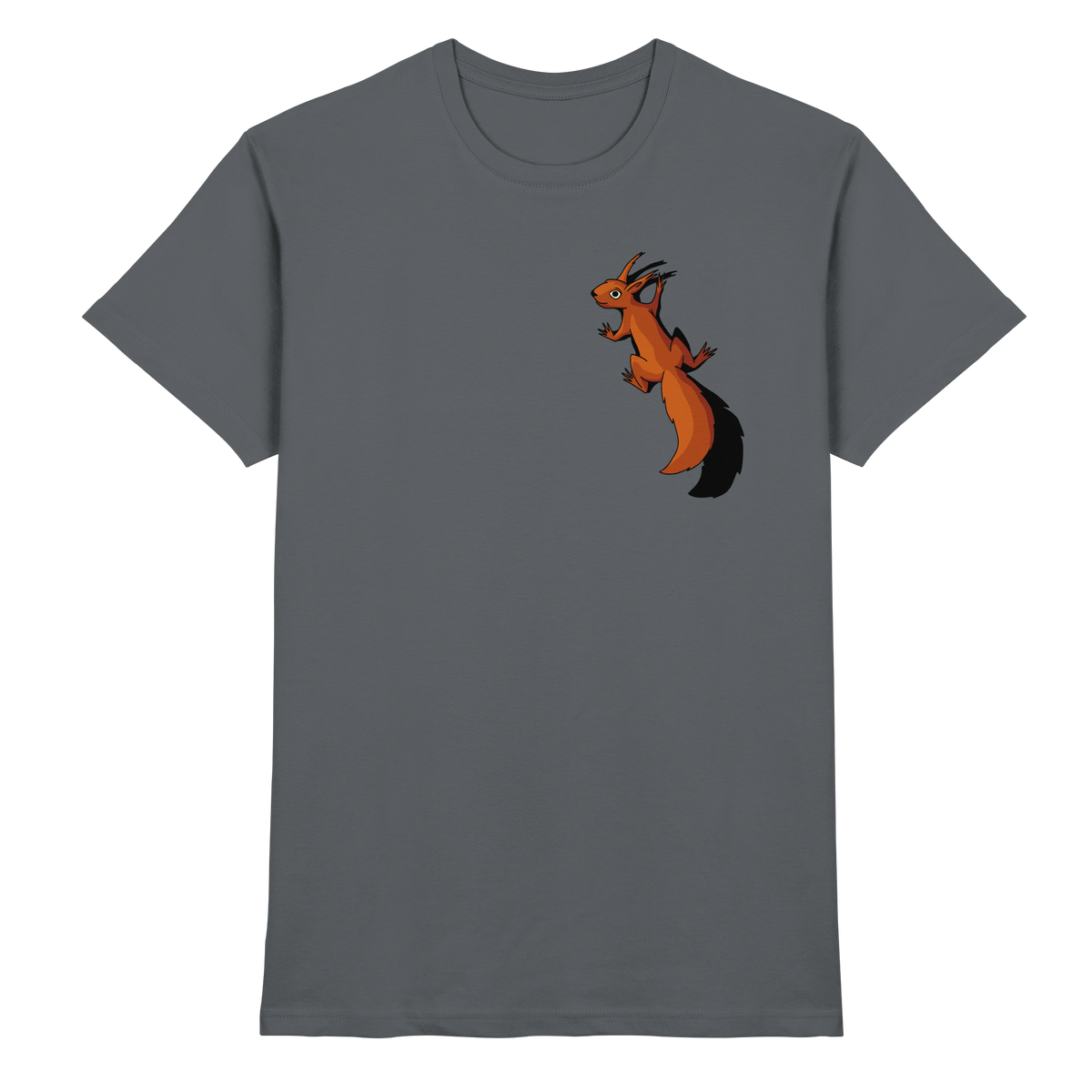 Süßes Eichhörnchen klettert - Premium Shirt