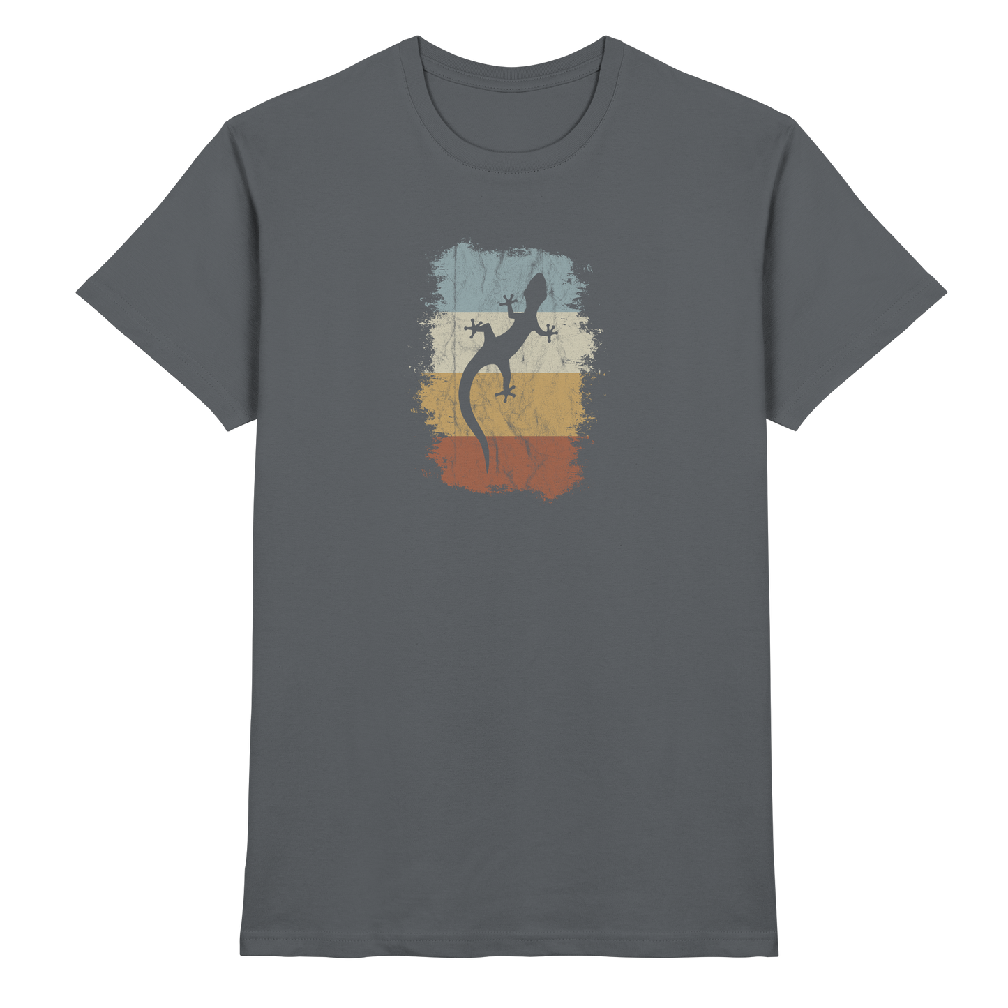 Retro Gecko Salamander Silhouette - Premium Shirt