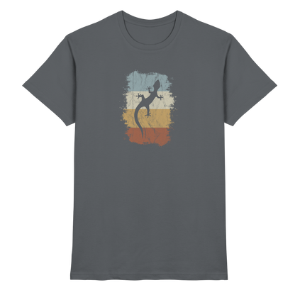 Retro Gecko Salamander Silhouette - Premium Shirt