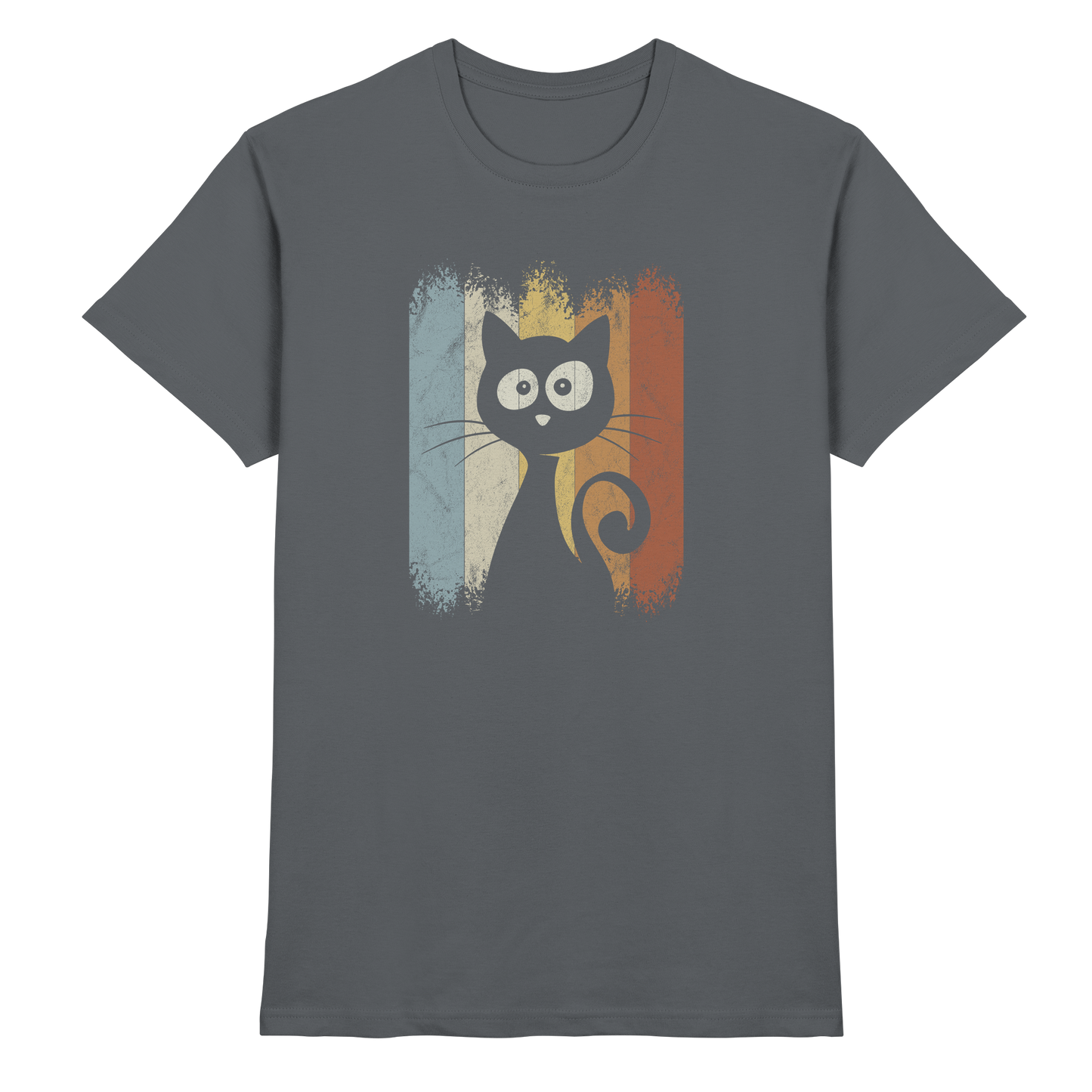 Retro Katze Silhouette - Premium Shirt
