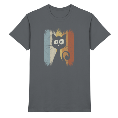 Retro Katze Silhouette - Premium Shirt