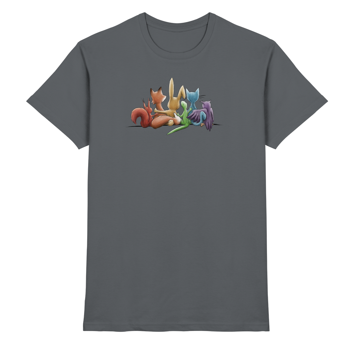 Regenbogen Tiere für Freundschaft, Toleranz und Vielfalt - Premium Shirt