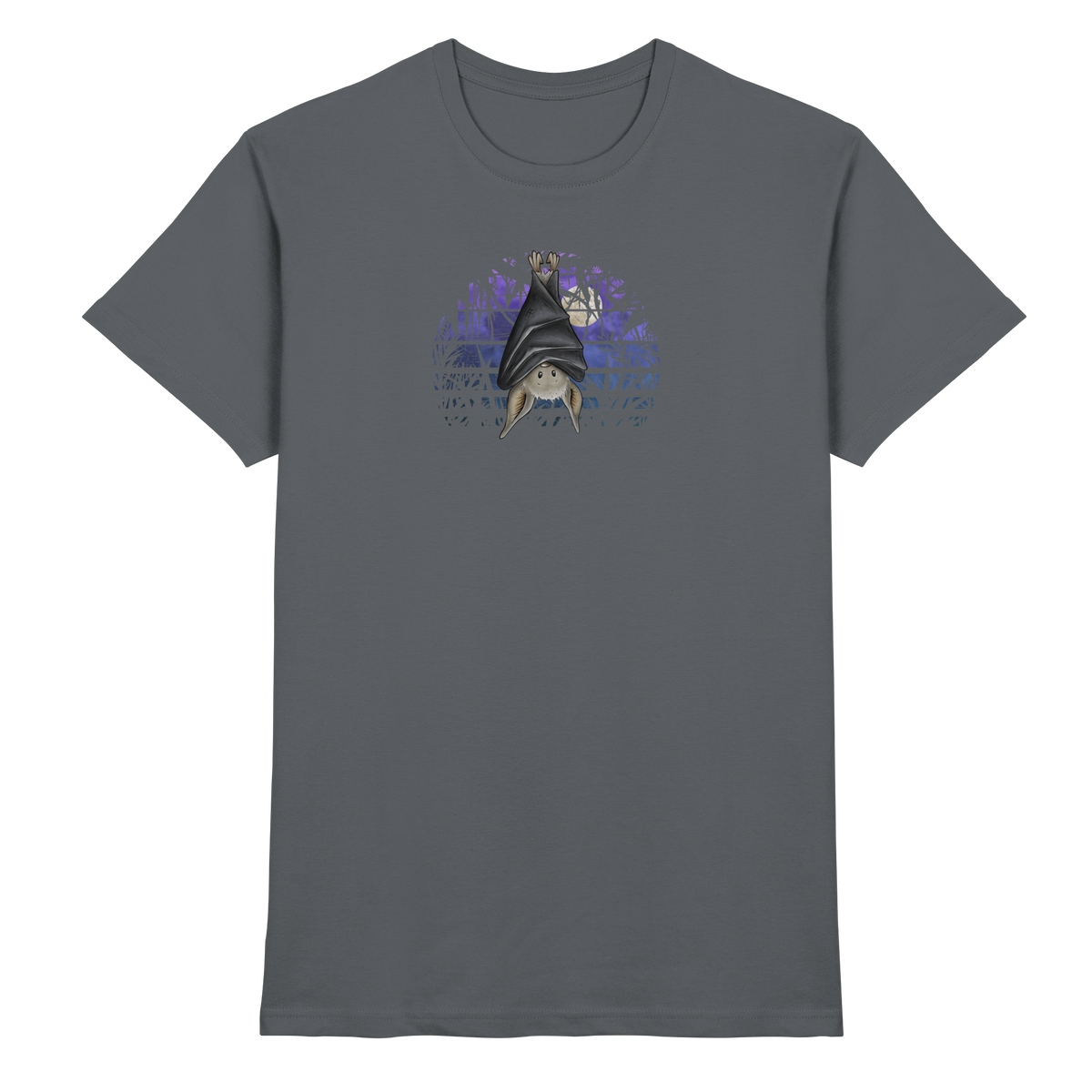 Fledermaus in blauer Nacht - Premium Shirt