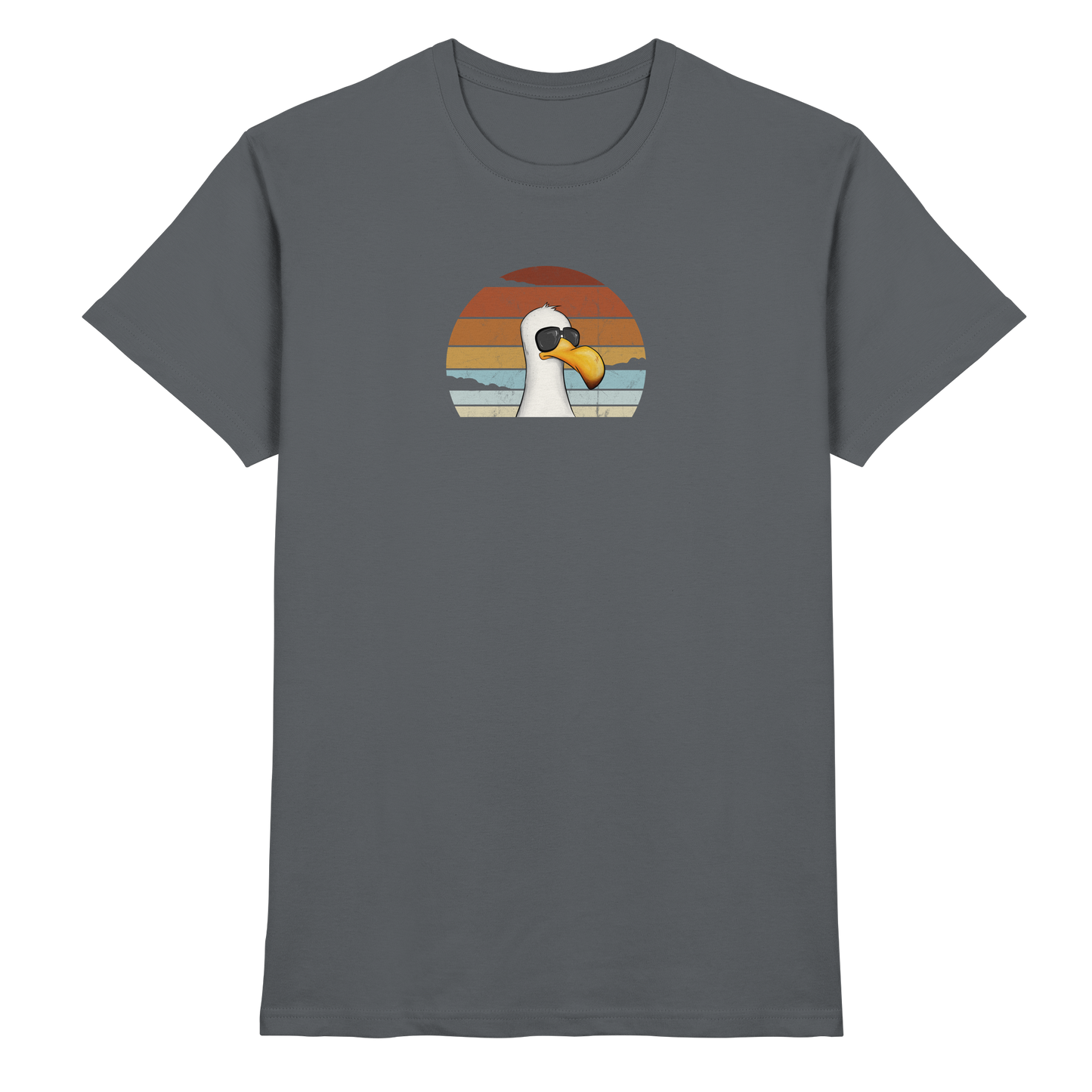 Cool lässige Retro Möwe - Premium Shirt