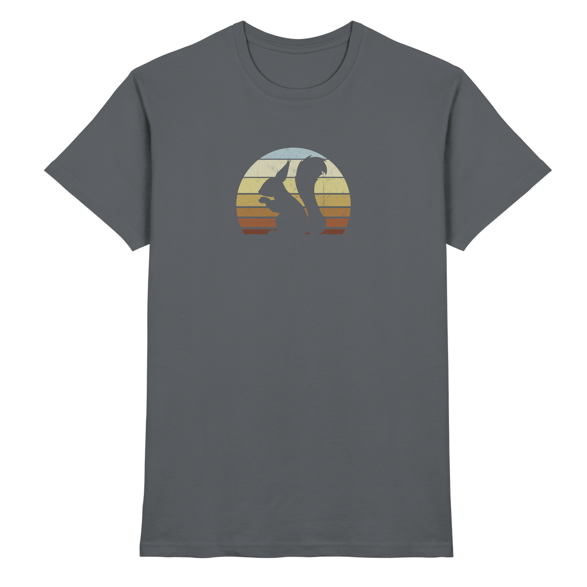 Retro Eichhörnchen Silhouette - Premium Shirt