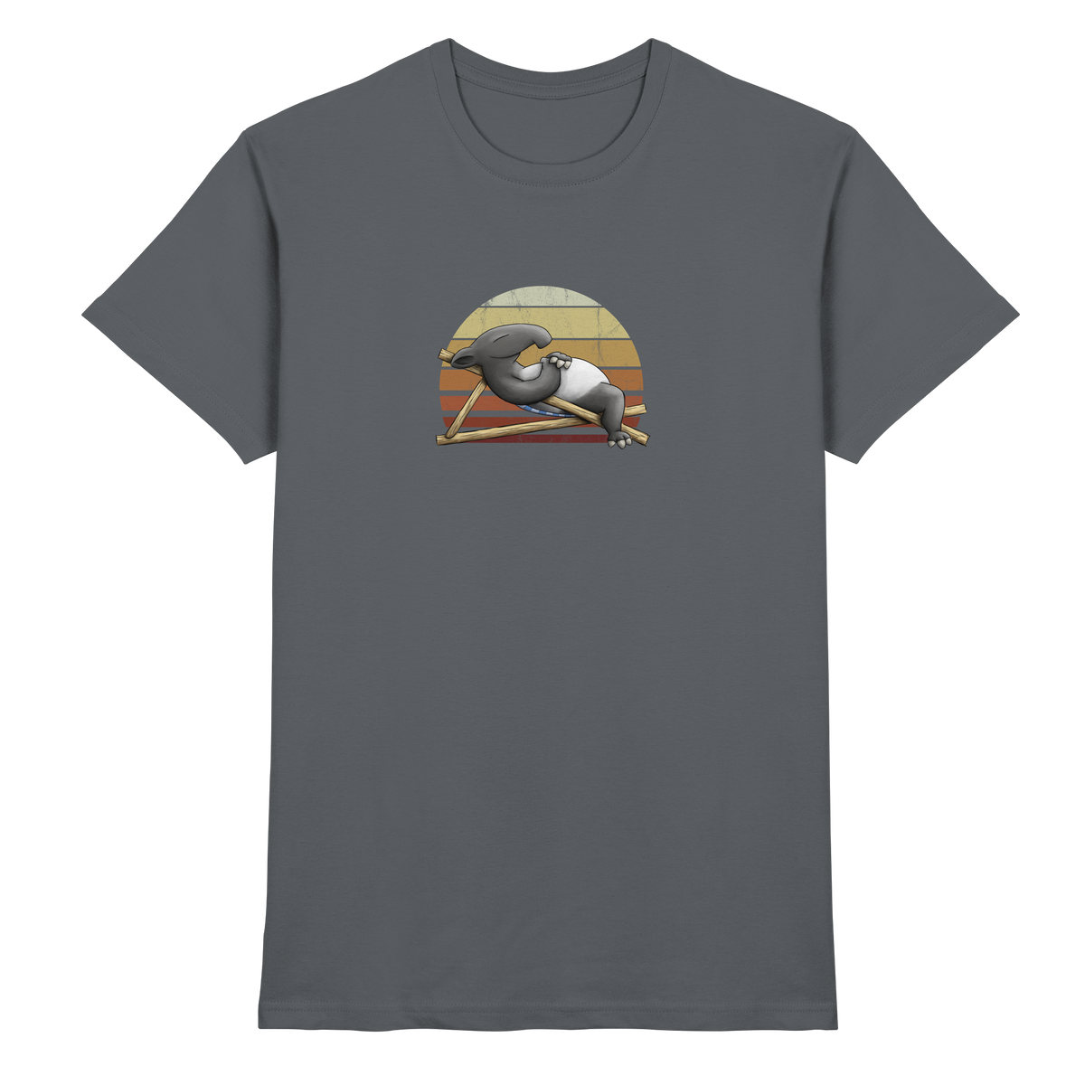 Lässiger Retro Sundown Tapir - Premium Shirt