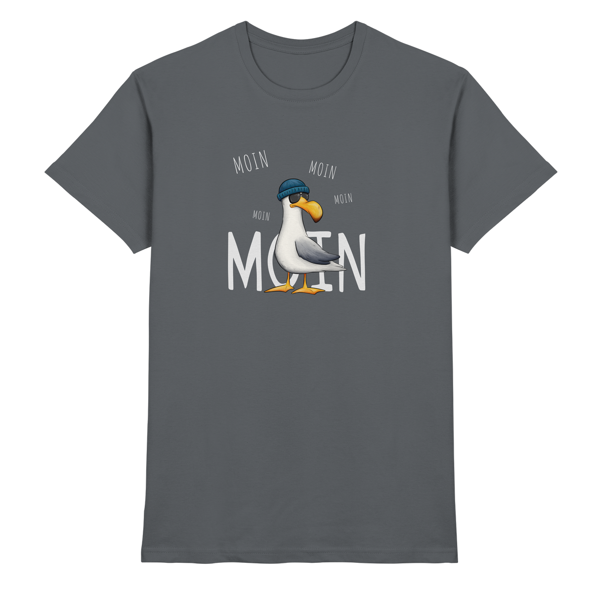 Moin Moin Lässige Hipster Möwe  - Premium Shirt
