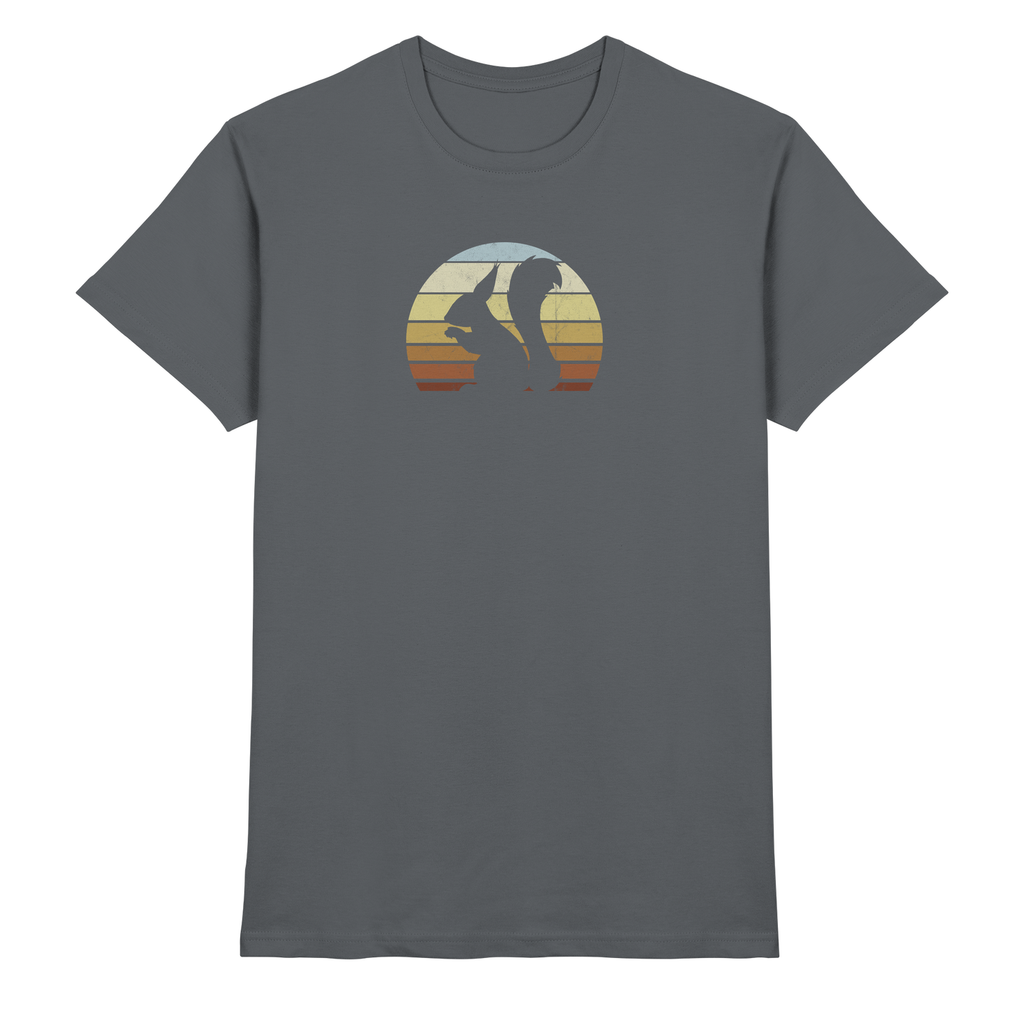 Retro Eichhörnchen Silhouette - Premium Shirt
