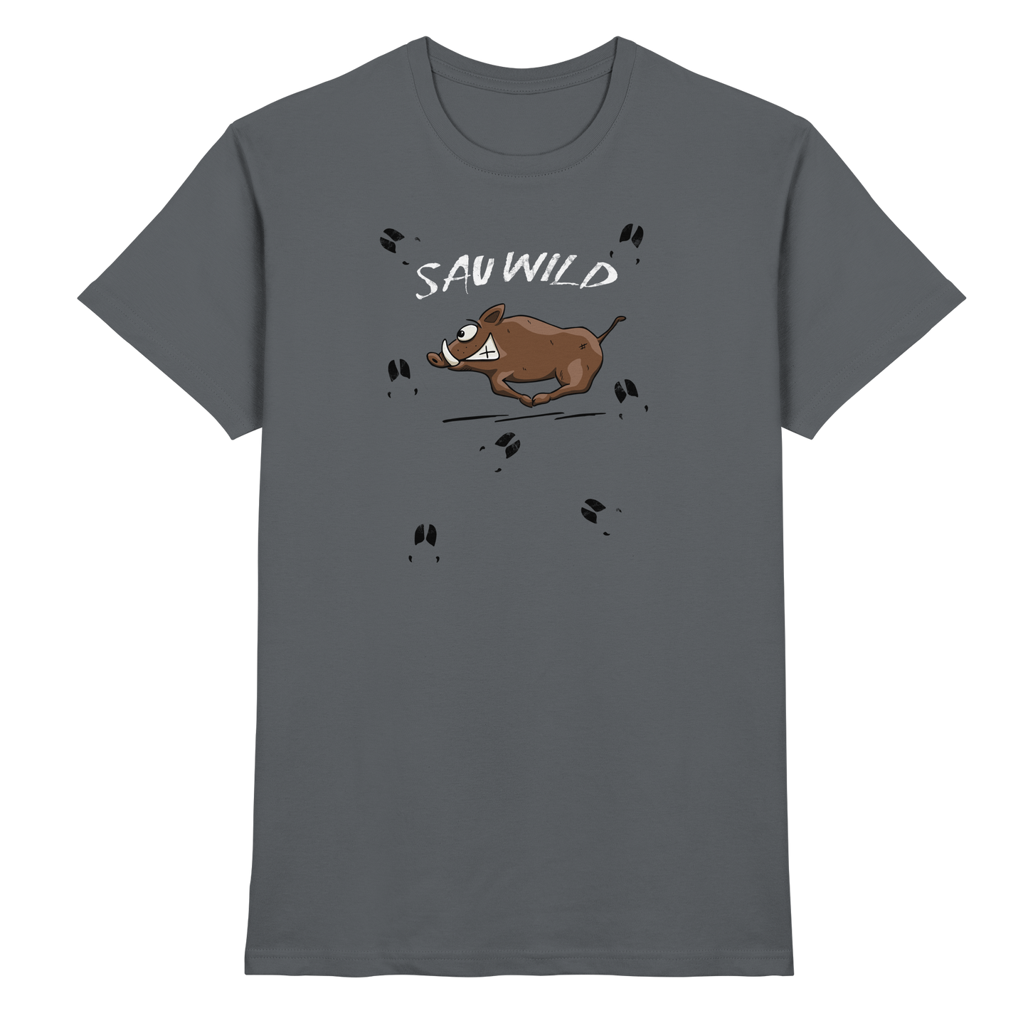 Sauwild wilde Sau | Wildschwein Keiler - Premium Shirt
