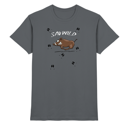 Sauwild wilde Sau | Wildschwein Keiler - Premium Shirt