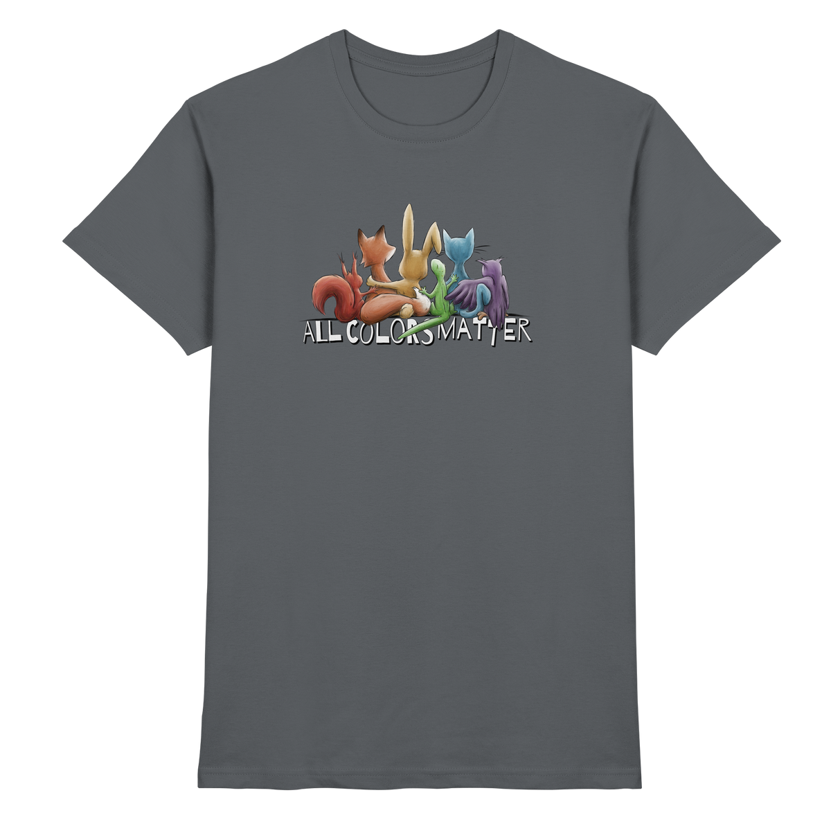 All Colors Matter! Regenbogen Tiere für Vielfalt - Premium Shirt