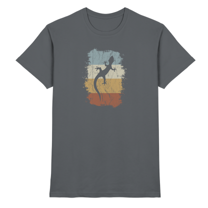 Retro Gecko Salamander Silhouette - Premium Shirt