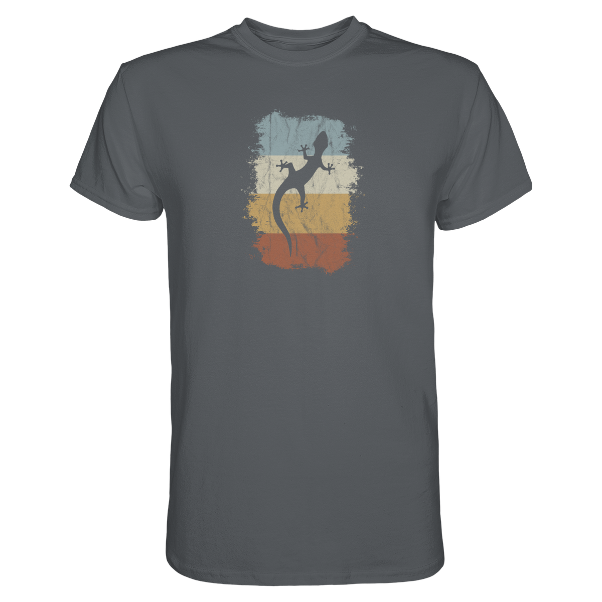 Retro Gecko Salamander Silhouette - Premium Shirt