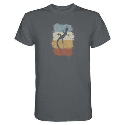 Retro Gecko Salamander Silhouette - Premium Shirt