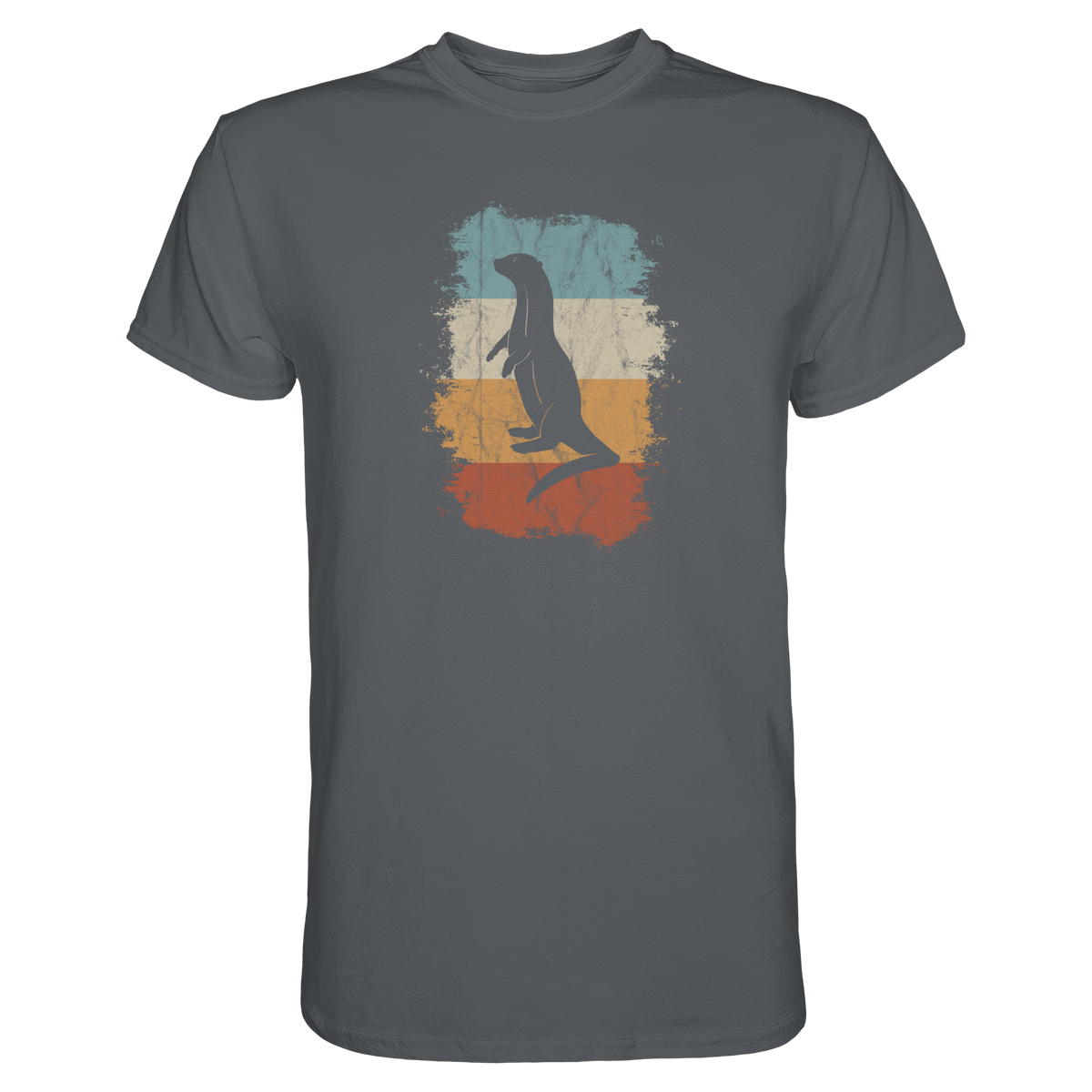 Retro Otter Fischotter Silhouette - Premium Shirt