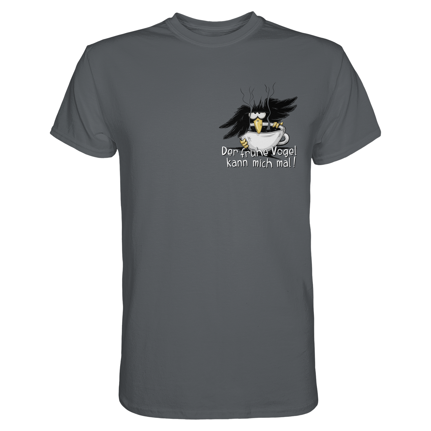 Der frühe Vogel kann mich mal | Kaffee Rabe - Premium Shirt