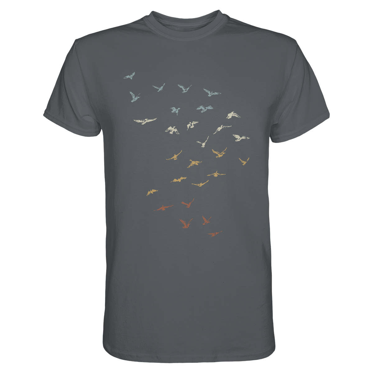 Retro Vogel Schwarm - Premium Shirt