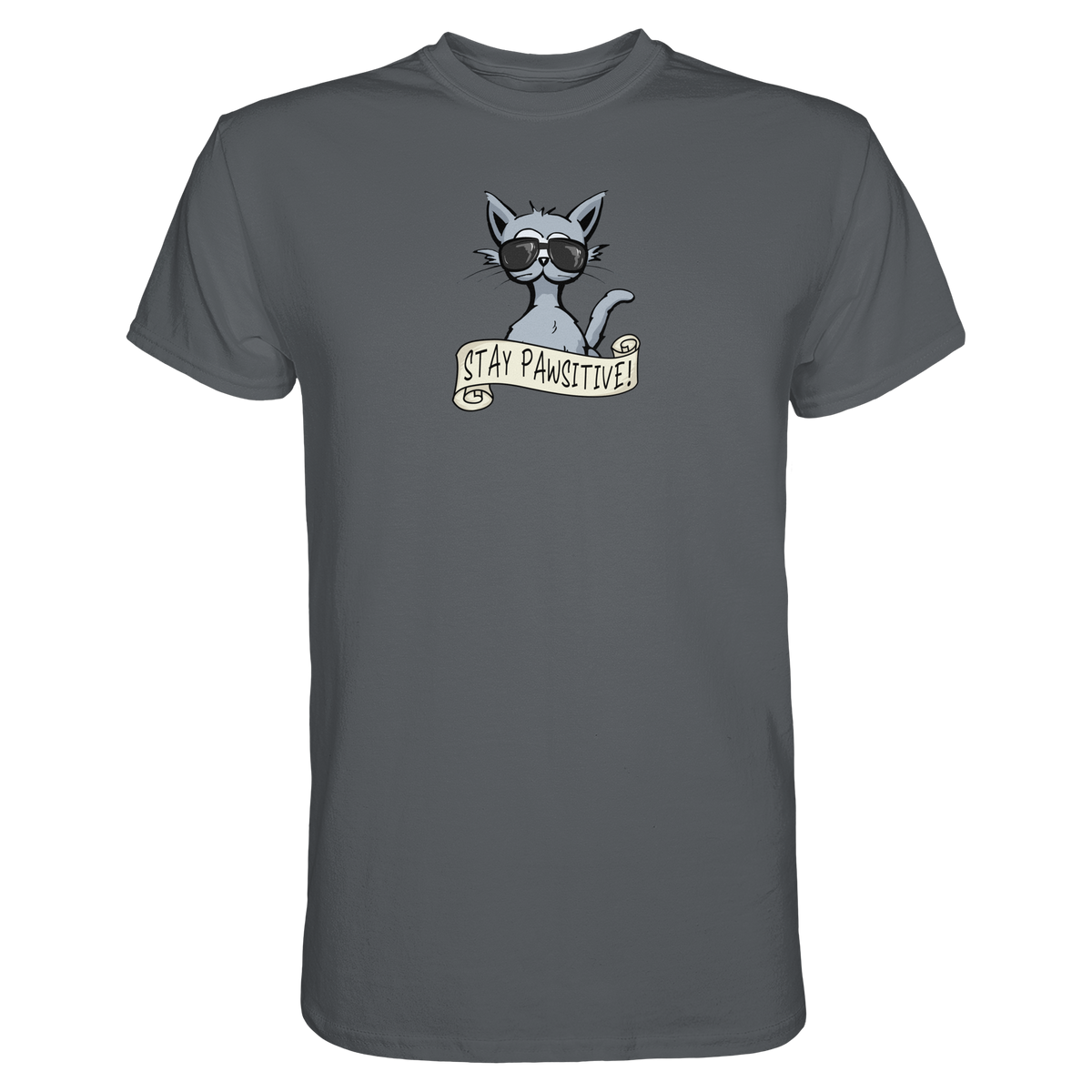 Stay Pawsitive Bleib lässig Hipster Katze - Premium Shirt