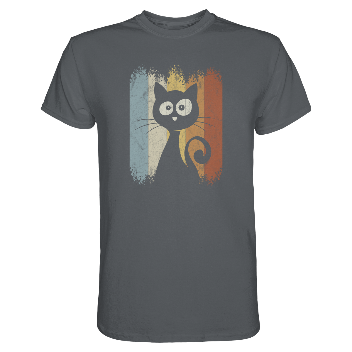Retro Katze Silhouette - Premium Shirt