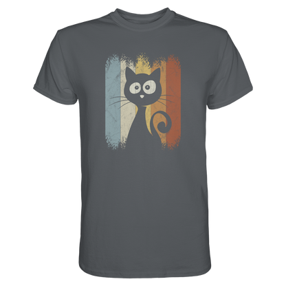Retro Katze Silhouette - Premium Shirt