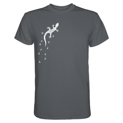 Gecko Eidechse Silhouette hell - Premium Shirt
