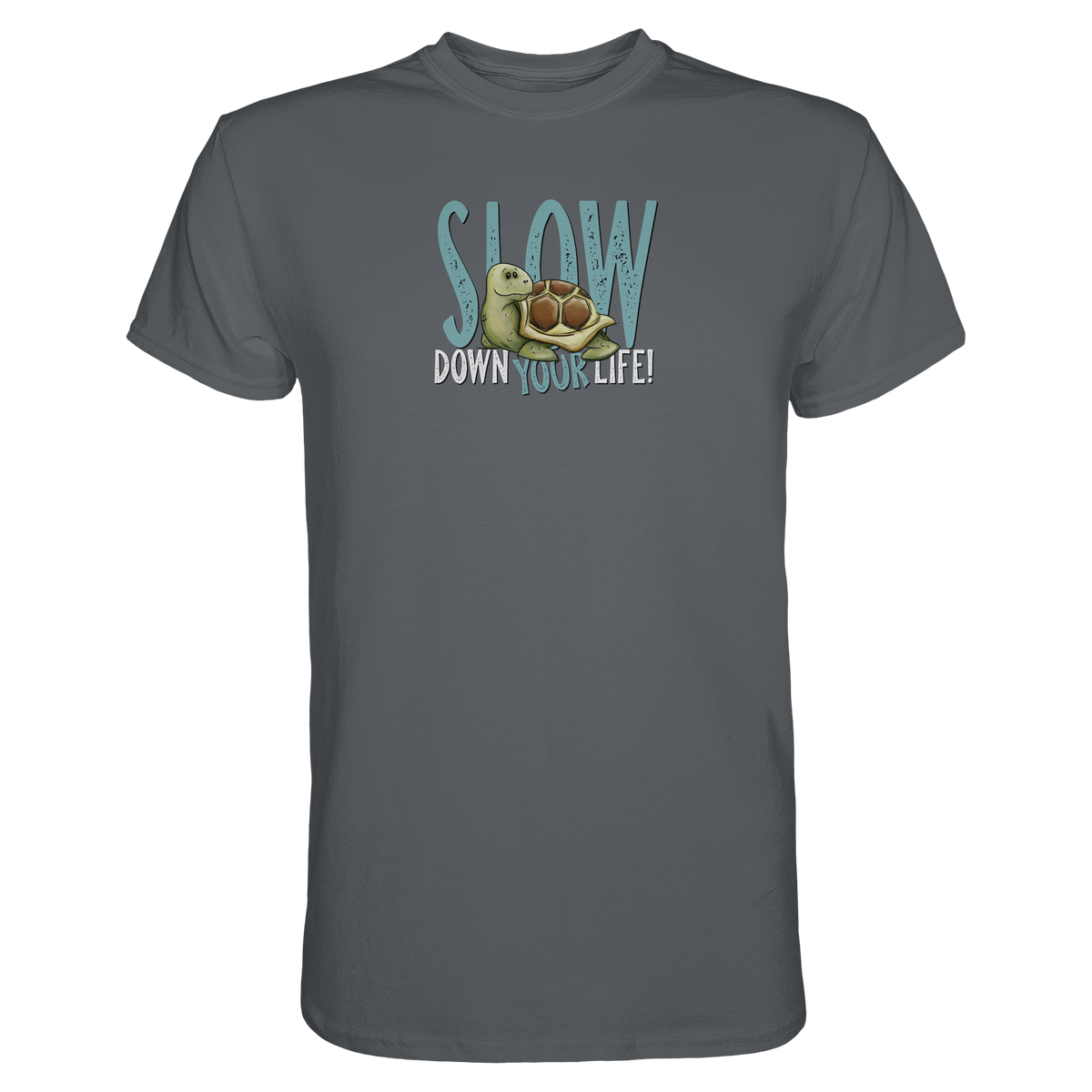 Slow Down Your Life Schildkröte - Premium Shirt