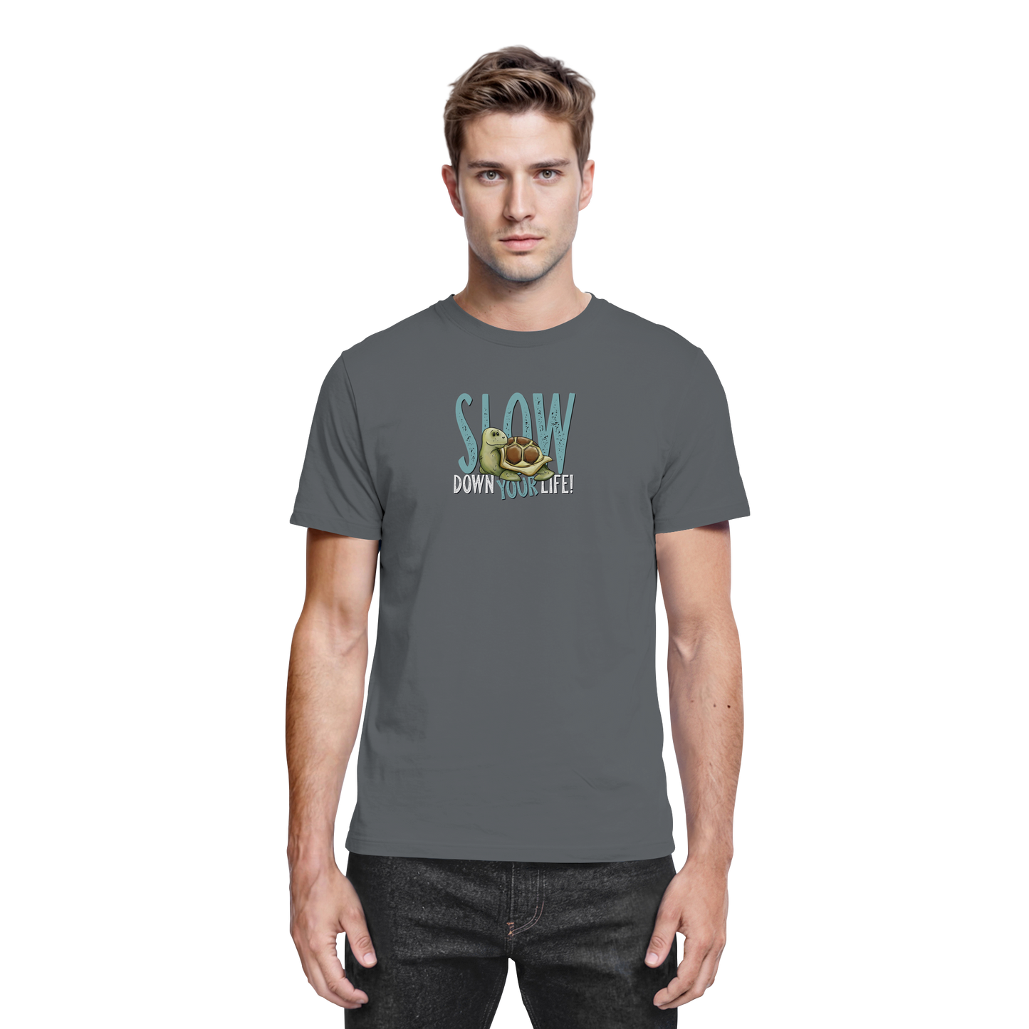 Slow Down Your Life Schildkröte - Premium Shirt