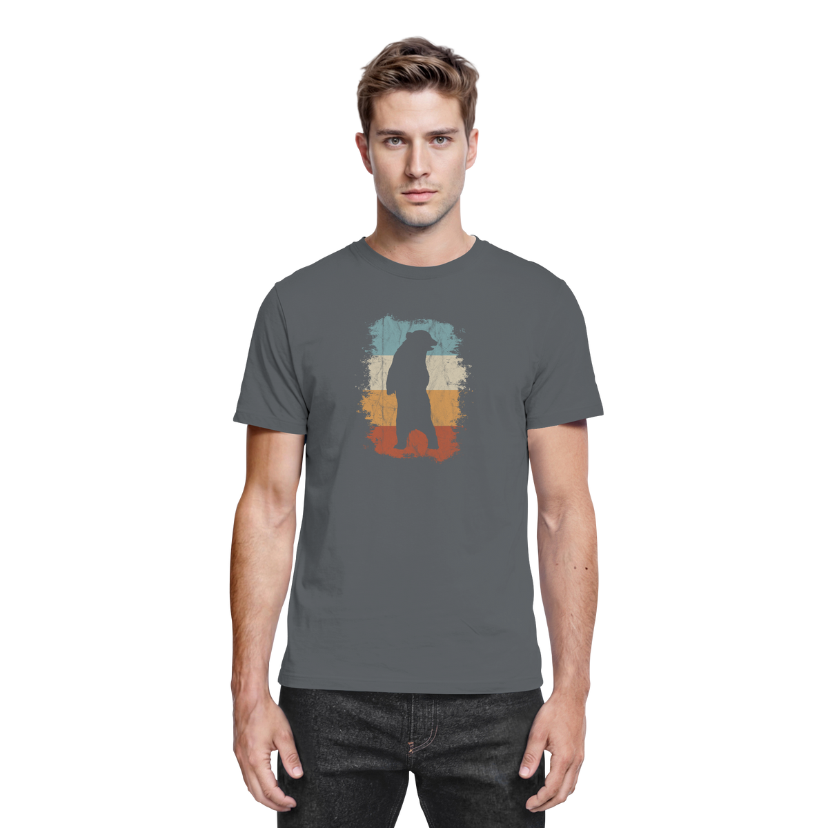 Retro Bären-Silhouette - Premium Shirt