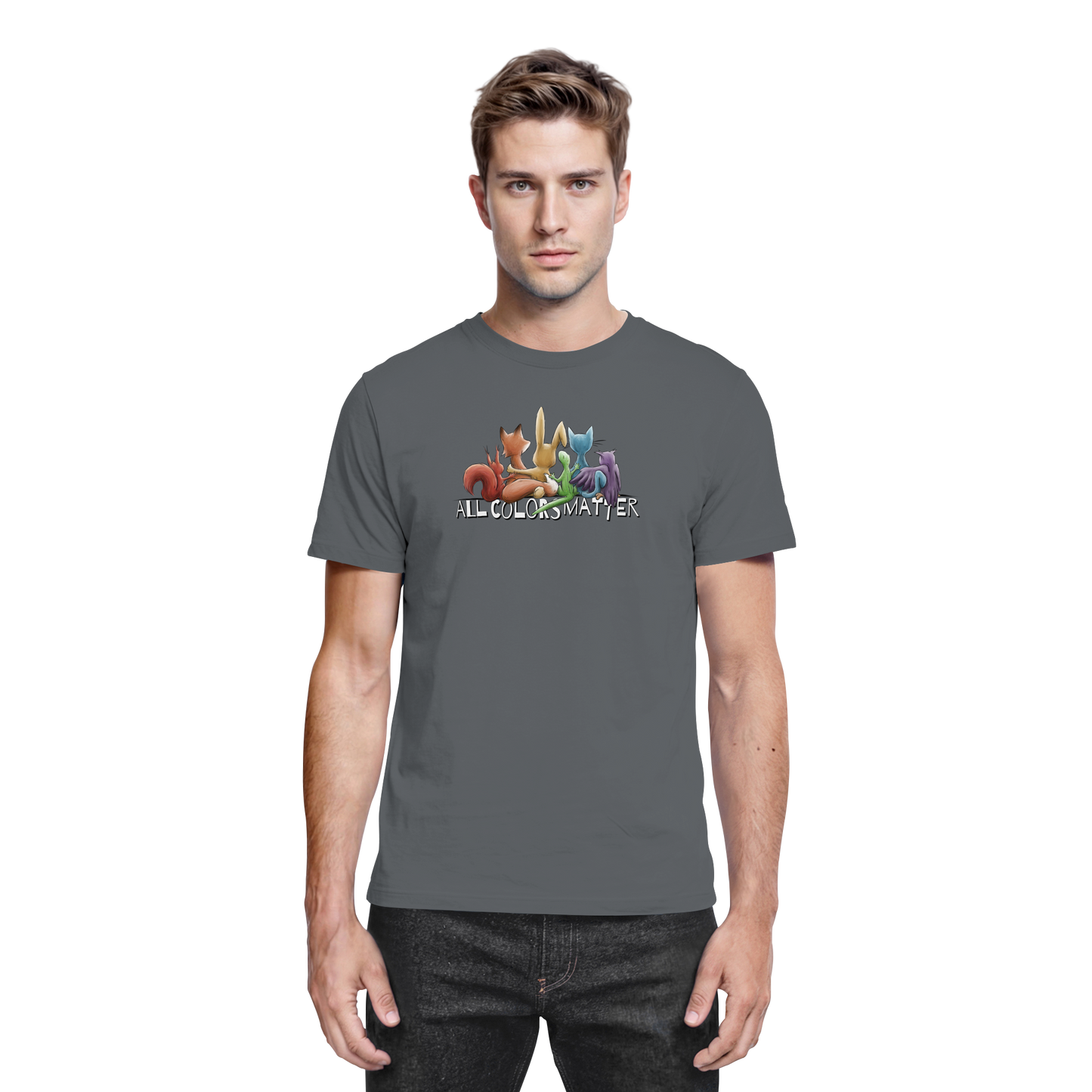 All Colors Matter! Regenbogen Tiere für Vielfalt - Premium Shirt