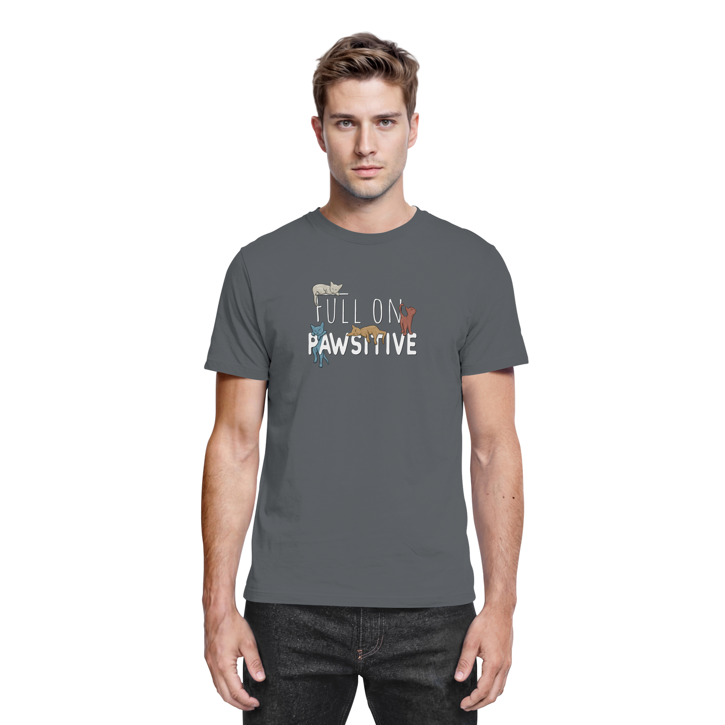 Full On Pawsitive! Gechillte Katzen - Premium Shirt