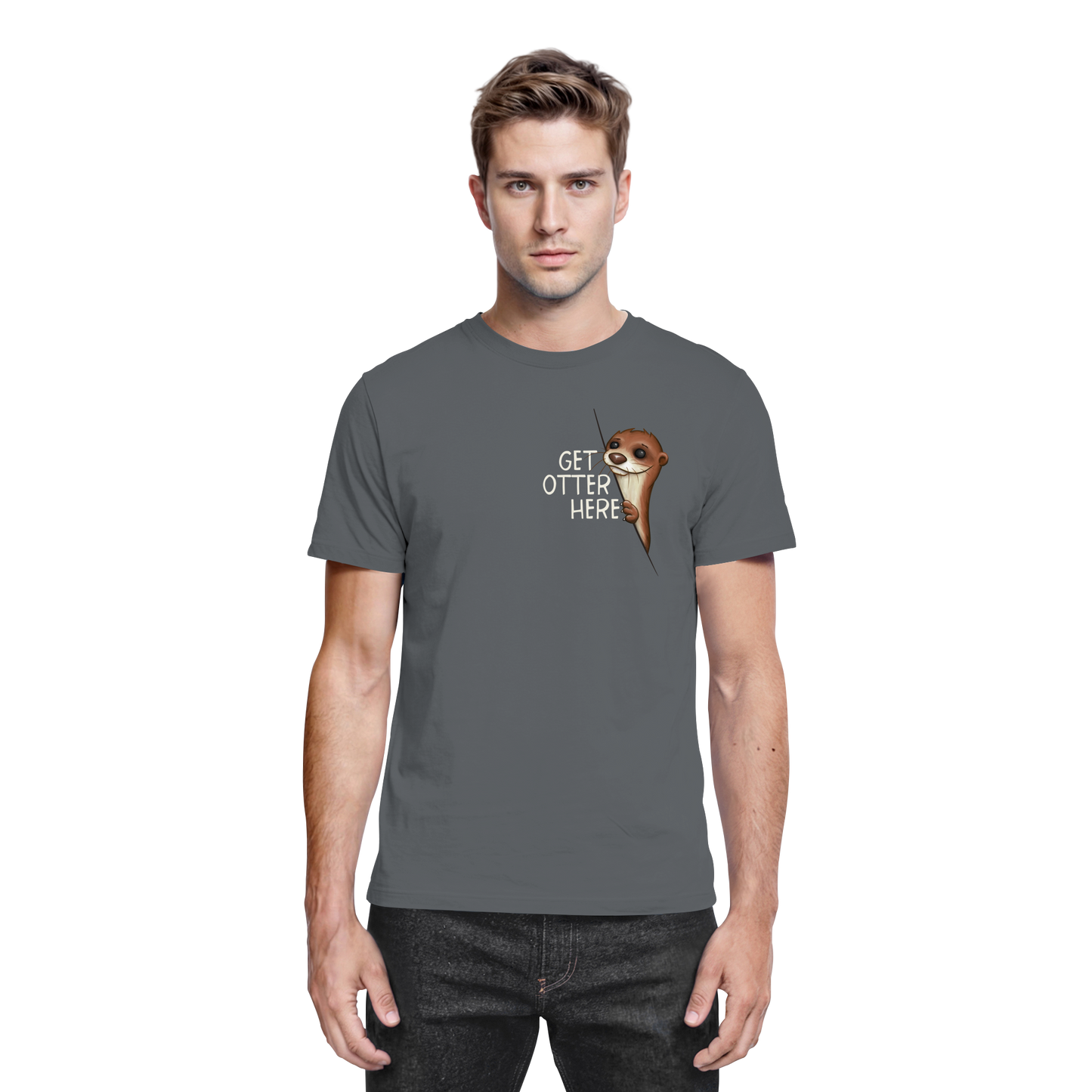 Get Otter Here | Lustiger Otter Kalauer - Premium Shirt
