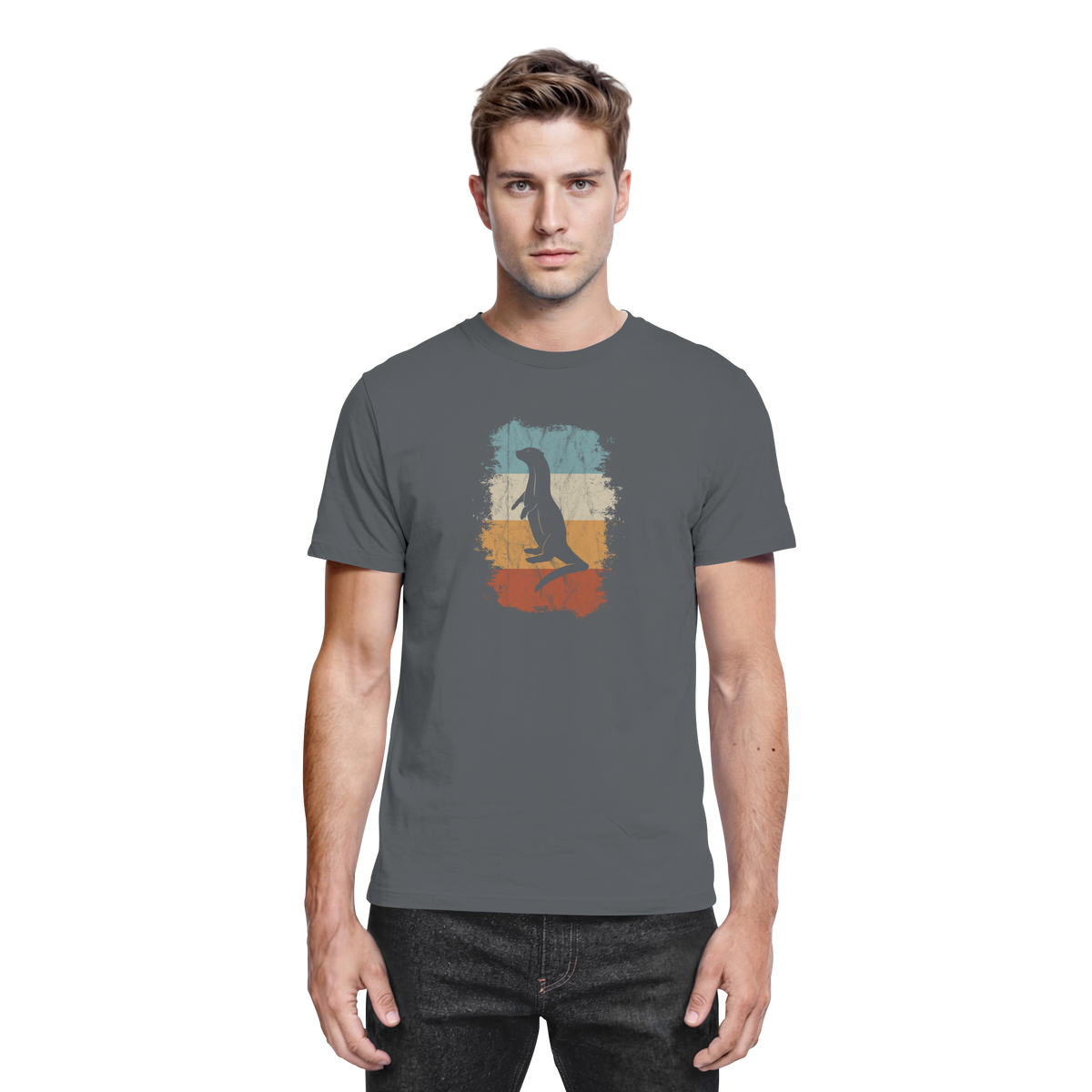 Retro Otter Fischotter Silhouette - Premium Shirt
