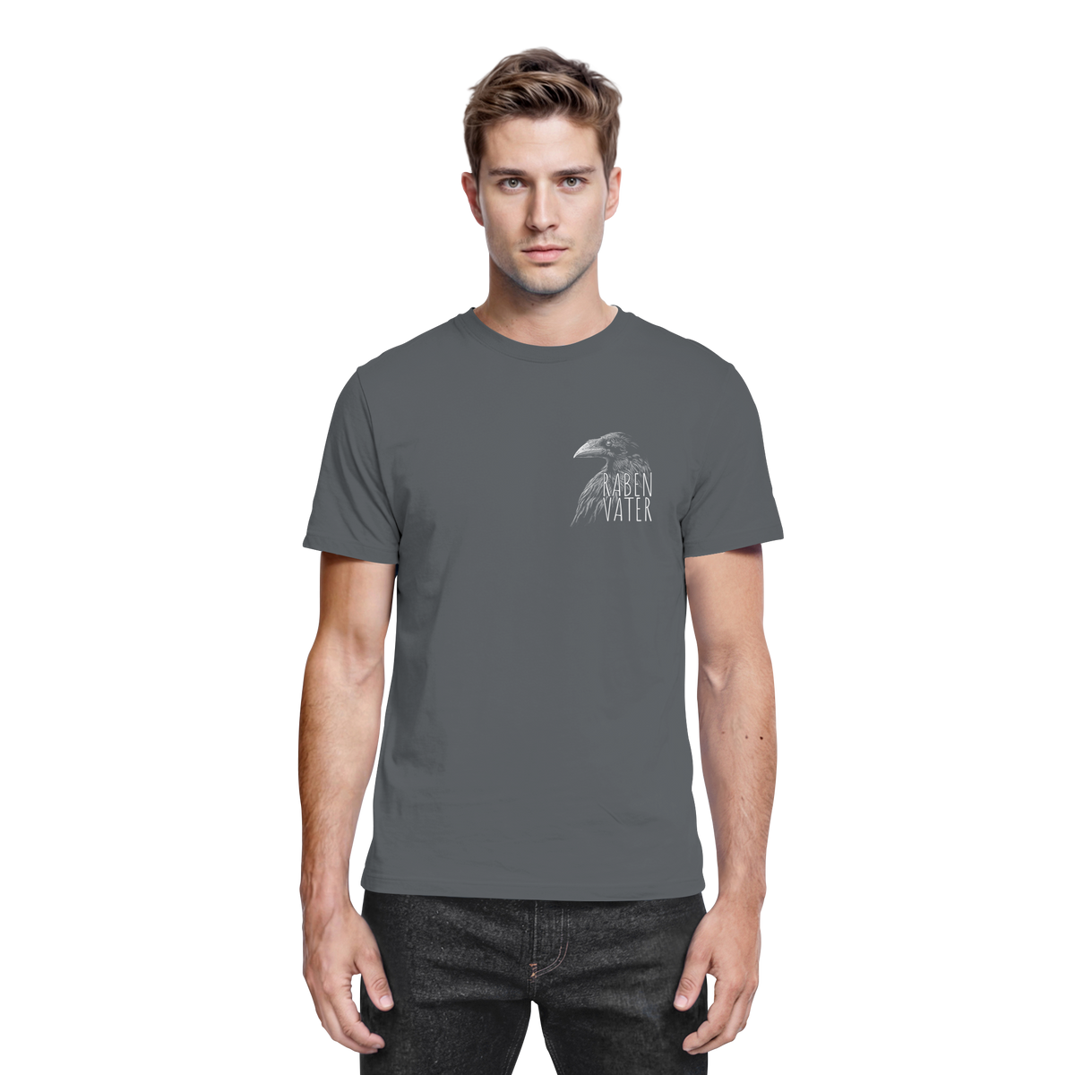 Rabenvater schwarzer Rabe Krähe - Premium Shirt