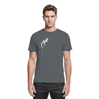 Gecko Eidechse Silhouette hell - Premium Shirt
