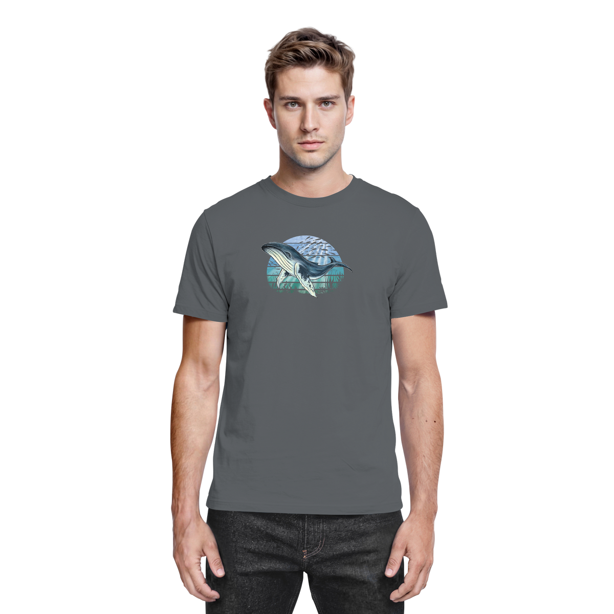 Retro Unterwasser Buckelwal - Premium Shirt