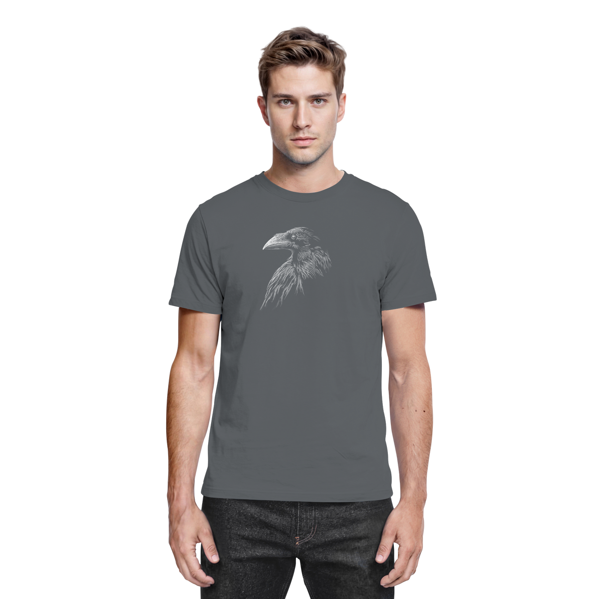 Kritzelkunst Rabe Krähe - Premium Shirt