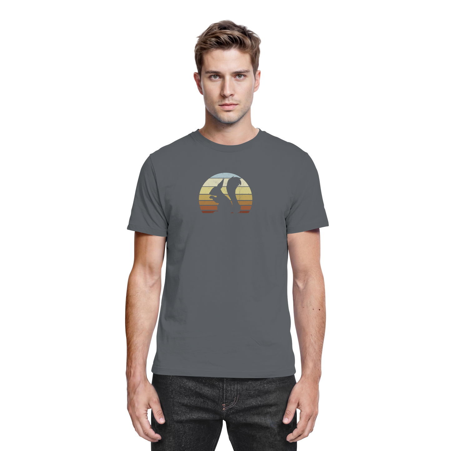 Retro Eichhörnchen Silhouette - Premium Shirt