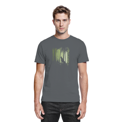Einsamer Wolf im Zwielicht Wald  - Premium Shirt