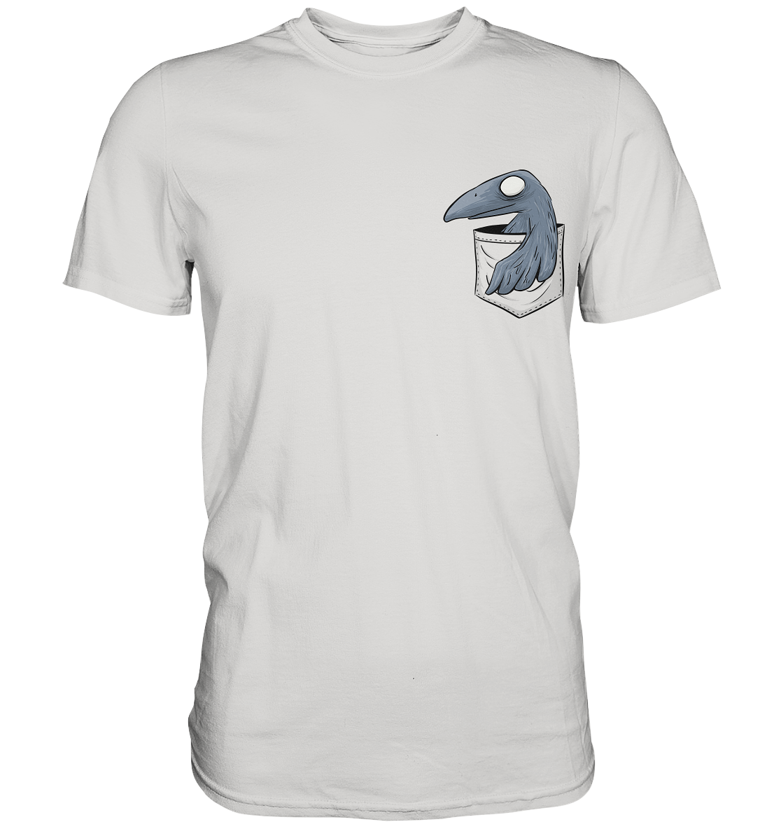 Grufti Rabe Krähe in der Tasche - Premium Shirt