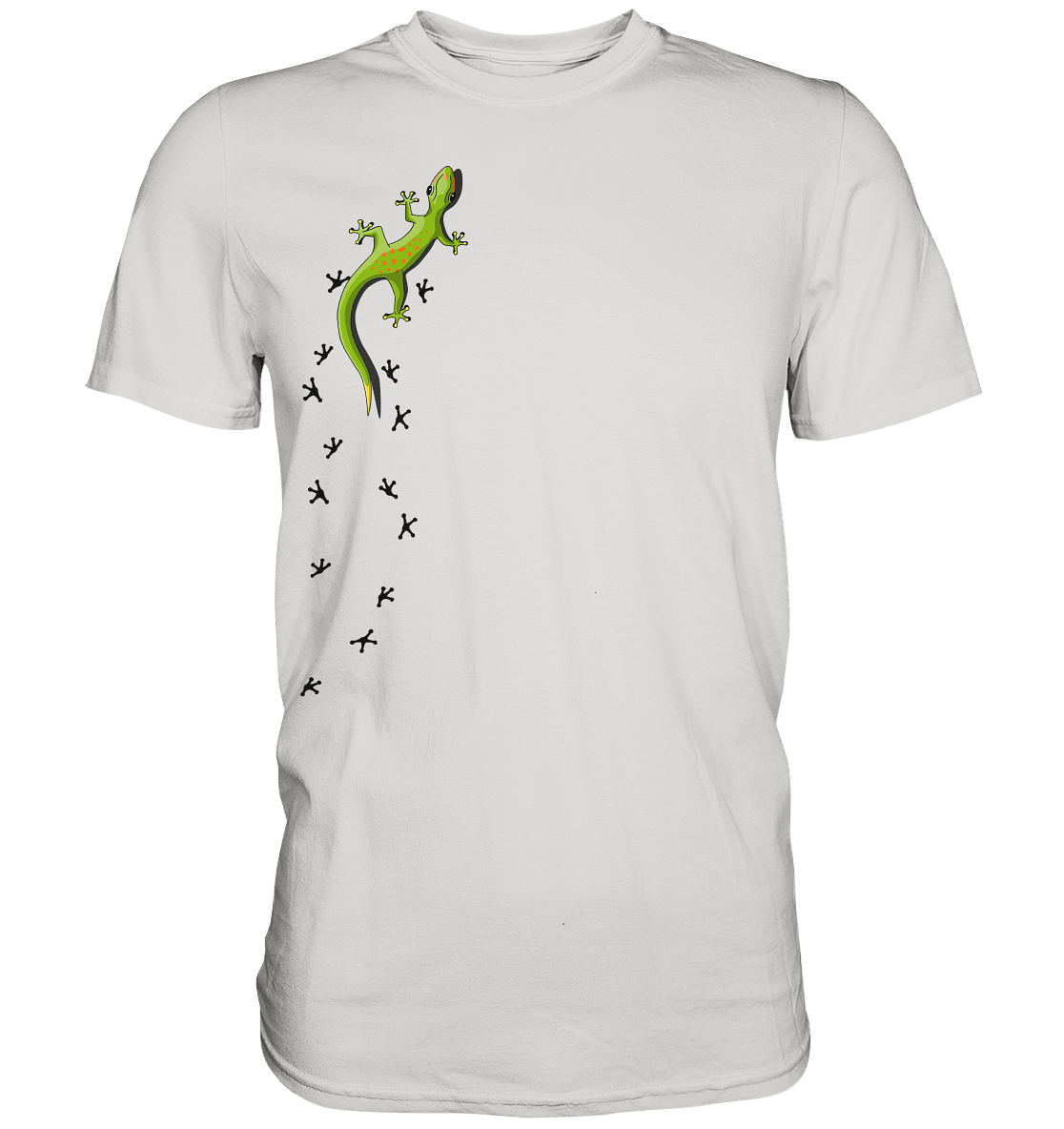 Kletternder Gecko mit Spuren - Premium Shirt