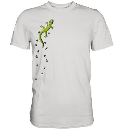 Kletternder Gecko mit Spuren - Premium Shirt