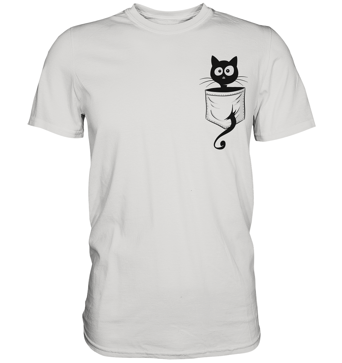 Schwarze Katze in der Tasche - Premium Shirt