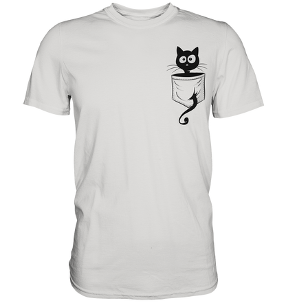 Schwarze Katze in der Tasche - Premium Shirt