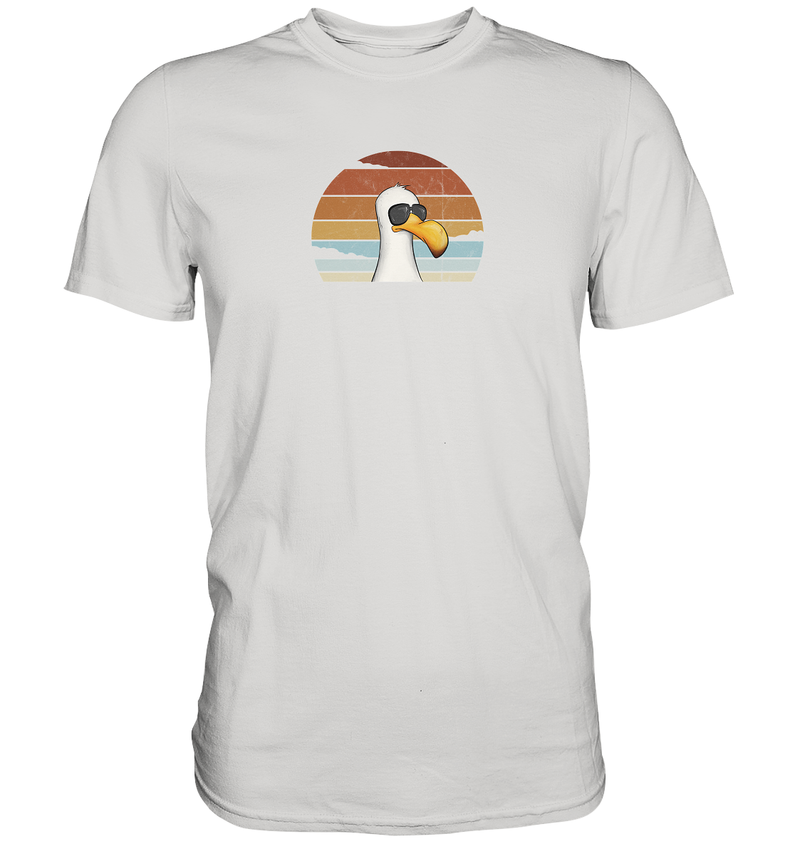 Cool lässige Retro Möwe - Premium Shirt