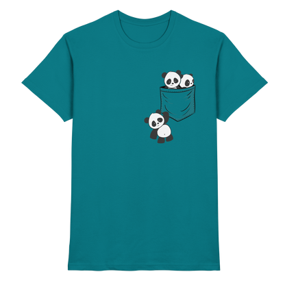 Kawaii Pandas in der Tasche - Premium Shirt