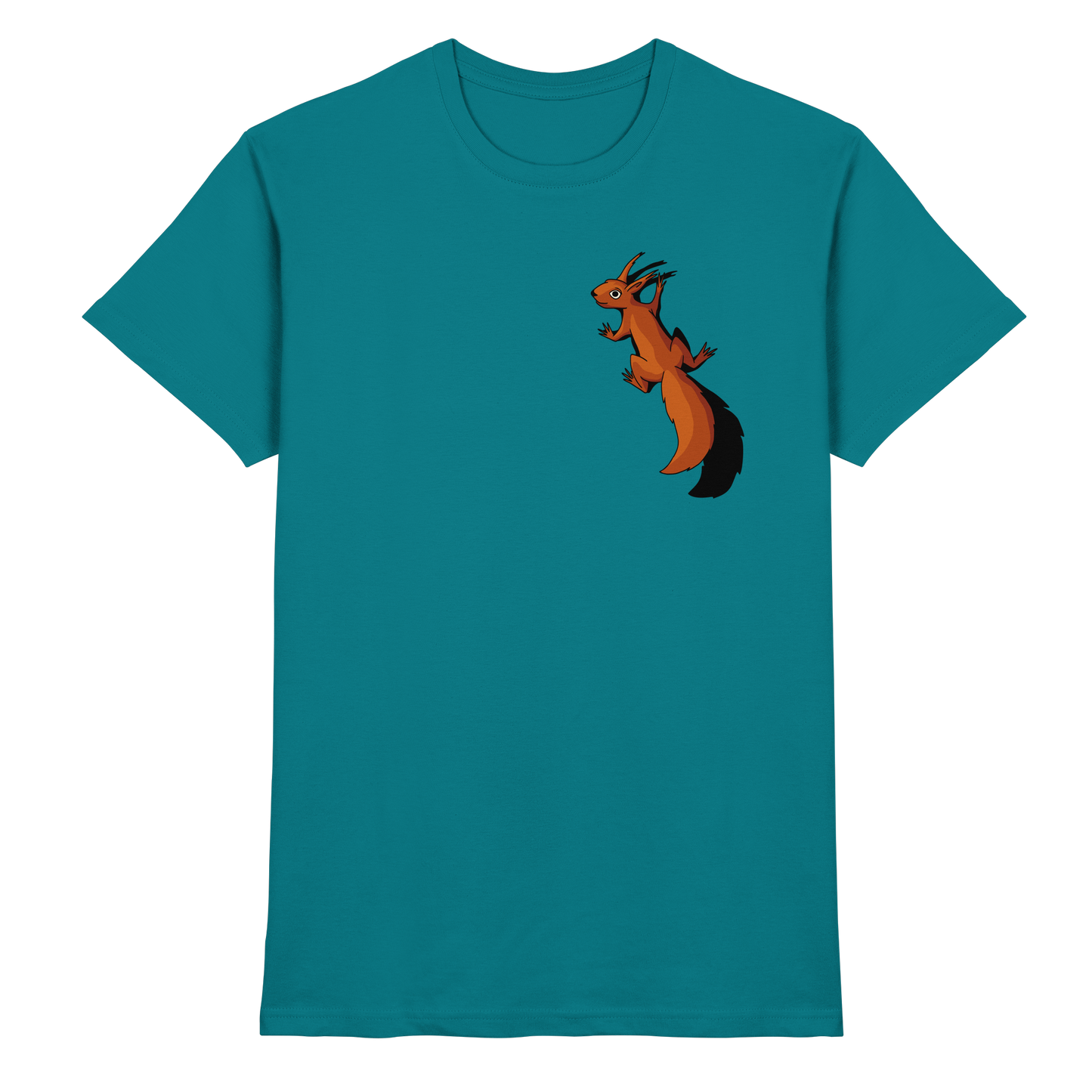 Süßes Eichhörnchen klettert - Premium Shirt