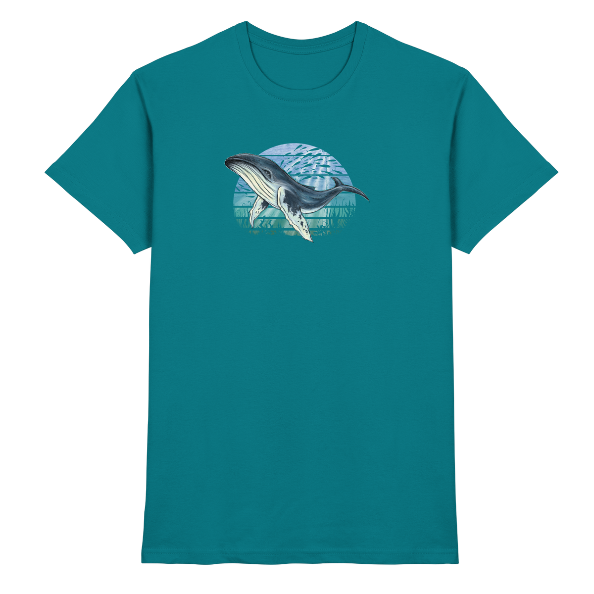 Retro Unterwasser Buckelwal - Premium Shirt
