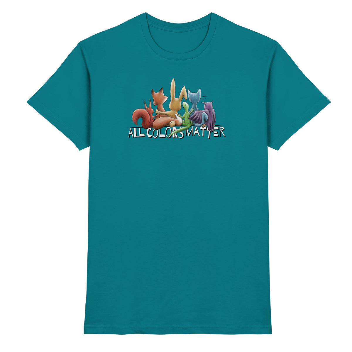 All Colors Matter! Regenbogen Tiere für Vielfalt - Premium Shirt