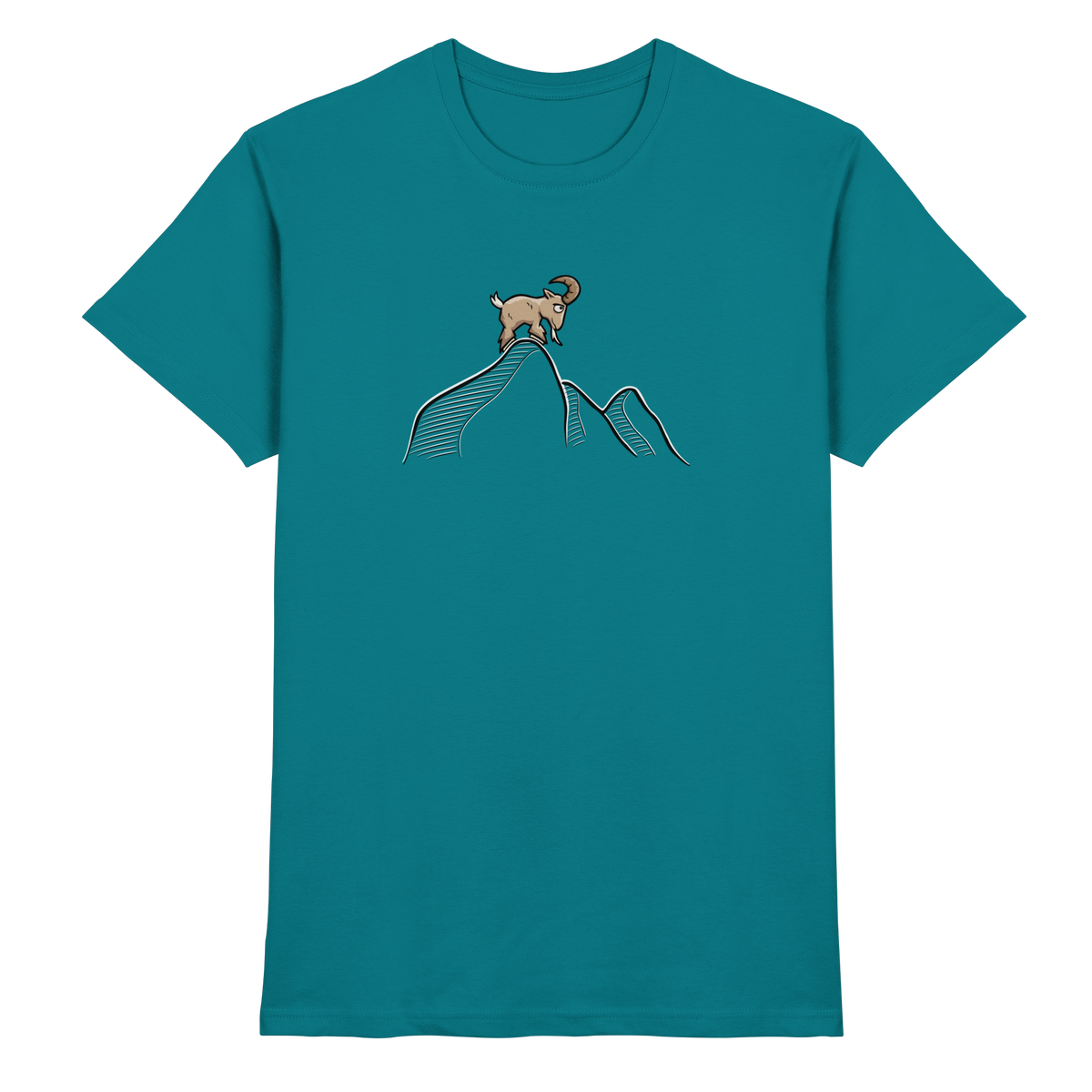 Ziegenbock in den Bergen - Premium Shirt